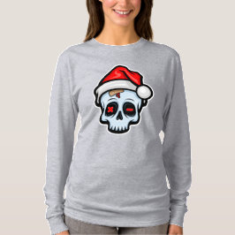 Weihnachtsschädel, Cartoon Stil T-Shirt