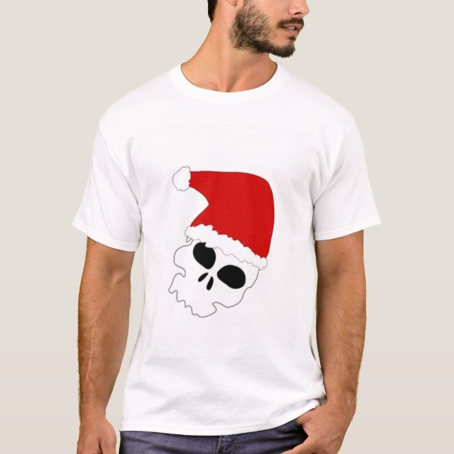 Weihnachtsschädel T-Shirt (Vorderseite)