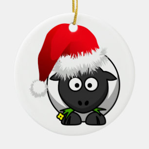 Weihnachtsschaf im Online-Landbau Keramik Ornament