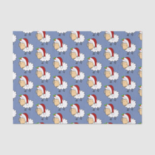Weihnachtsschaf mit Santa-Hut Seidenpapier