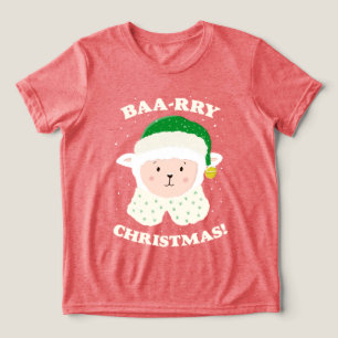 Weihnachtsschaf sagt Baa-hnachten! Tri-Blend Shirt