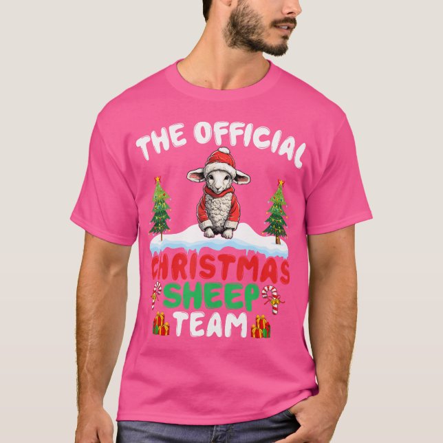 Weihnachtsschaf Team Schafe Weihnachtsbaum Weihnac T-Shirt (Vorderseite)