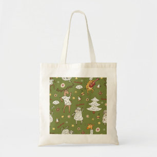 Weihnachtsschaf: Vintage Illustration von Tieren. Tragetasche