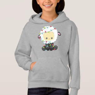 Weihnachtsschaf, Weihnachtslicht, Niedliches Schaf Hoodie
