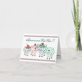 Weihnachtsschafe baaa ha ha 2018 feiertagskarte
