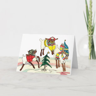 Weihnachtsschafe Feiertagskarte