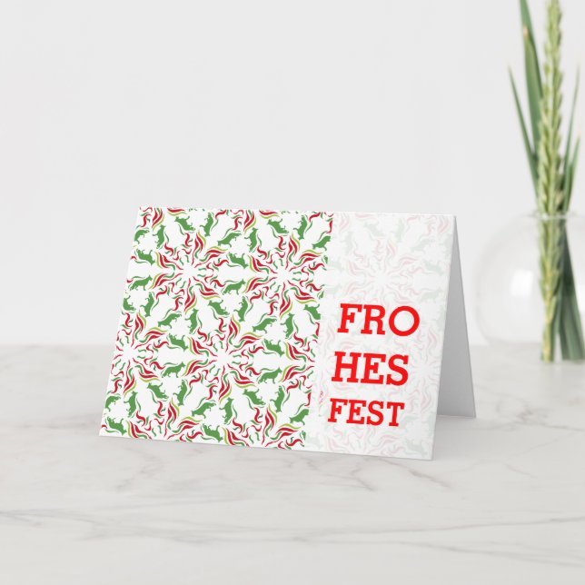 Weihnachtsschäfer Feiertagskarte (Vorderseite)