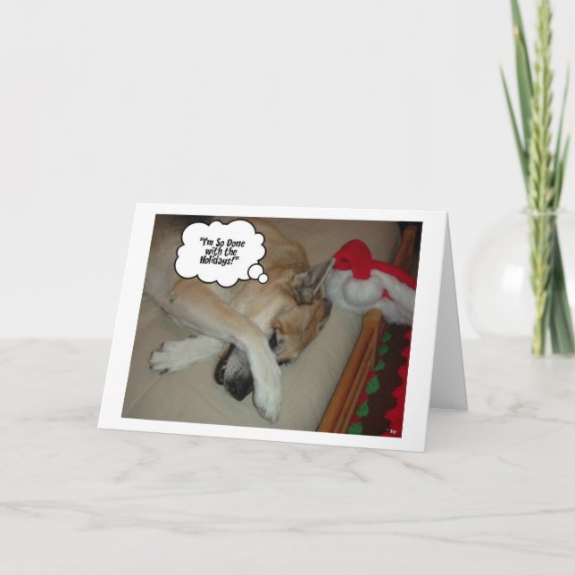 Weihnachtsschäfer Feiertagskarte (Vorderseite)