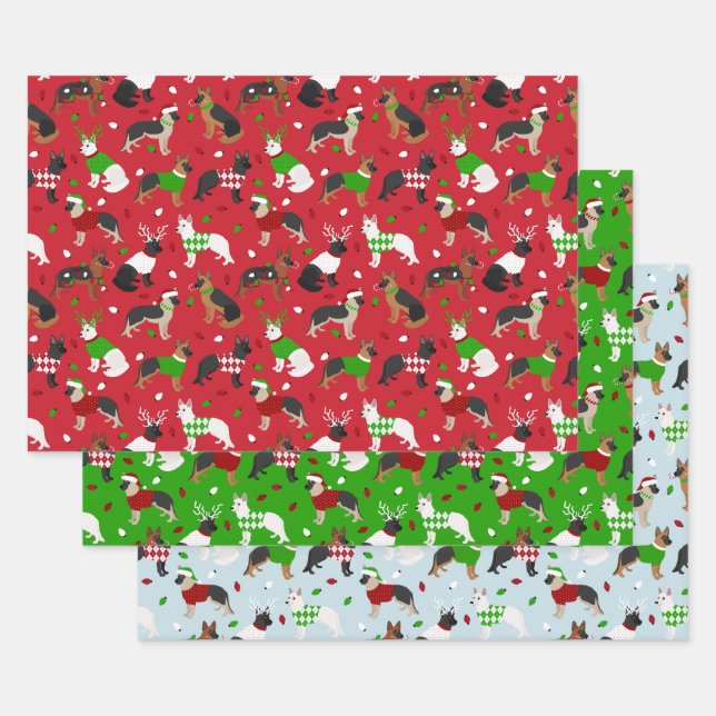 Weihnachtsschäfer Geschenkpapier Set (Set)