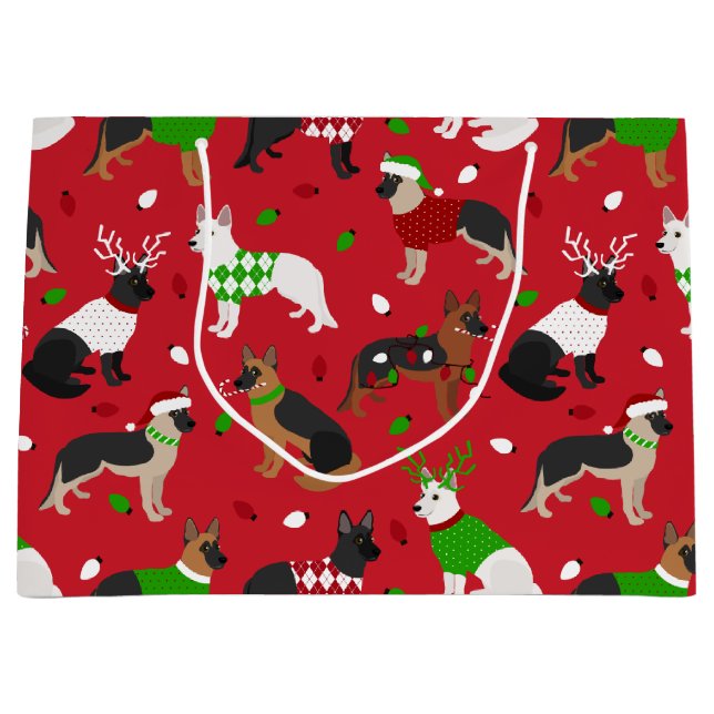 Weihnachtsschäfer Große Geschenktüte (Vorderseite)