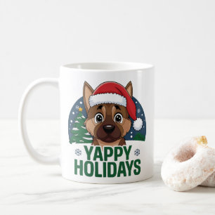 Weihnachtsschäfer Hund GSD Yappy Holidays Kaffeetasse