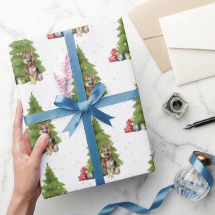 Weihnachtsschäfer mit Geschenken Geschenkpapier