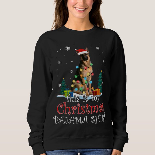 Weihnachtsschäfer Pajama Lights Funny Geschenk Sweatshirt (Vorderseite)