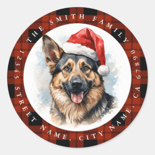 Weihnachtsschäfer Runder Aufkleber