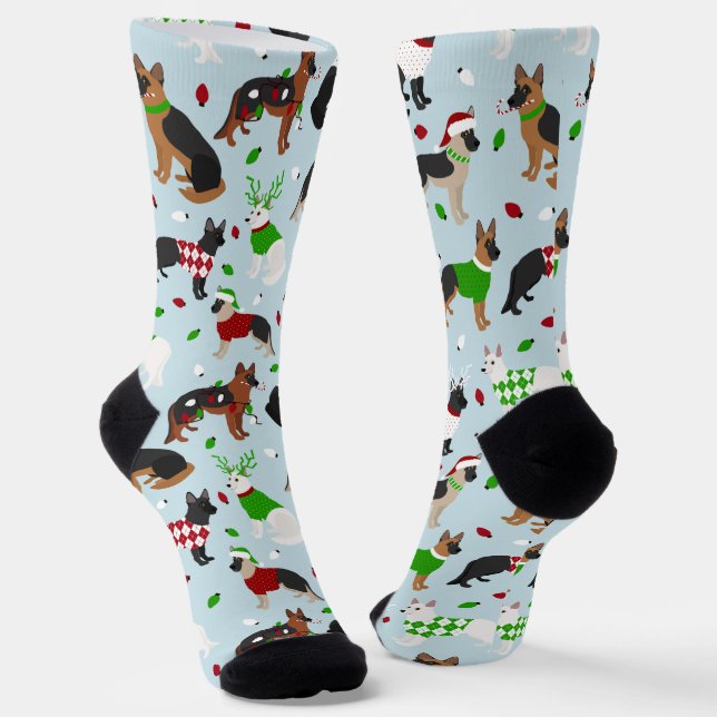 Weihnachtsschäfer Socken (Gewinkelt)