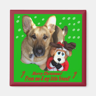 Weihnachtsschäfer und Toy Rentier Magnet