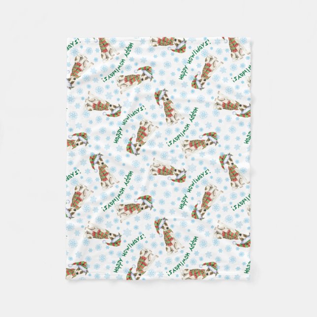 Weihnachtsschale Fleecedecke (Vorderseite)