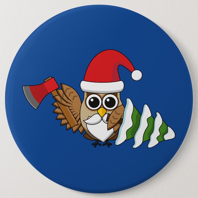 Weihnachtsschale mit Ax und Schneebaum Button (Vorderseite)