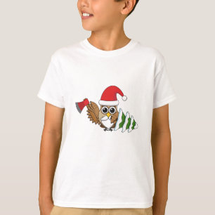Weihnachtsschale mit Ax und Schneebaum T-Shirt