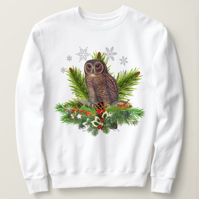 Weihnachtsschale mit Schneeflocken Sweatshirt (Design vorne)