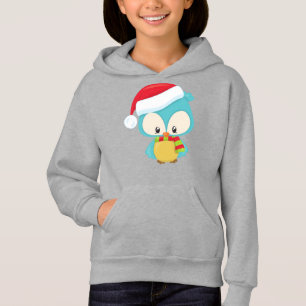 Weihnachtsschale, Niedliche Eule, Weihnachtsmannmü Hoodie