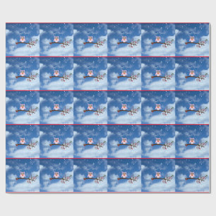 Weihnachtsschale niedliche und farbenfrohe Urlaubs Geschenkpapier