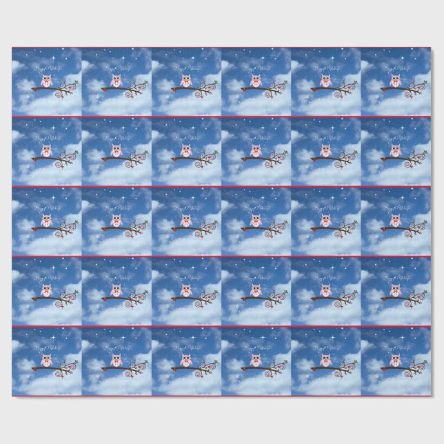 Weihnachtsschale niedliche und farbenfrohe Urlaubs Geschenkpapier (Flach)