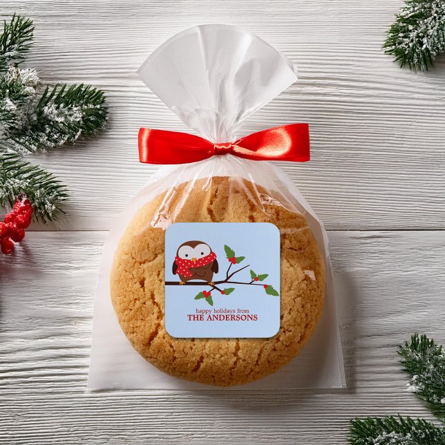 Weihnachtsschale Quadratischer Aufkleber (Von Creator hochgeladen)