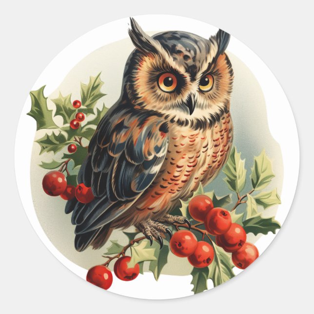 Weihnachtsschale Runder Aufkleber (Vorderseite)