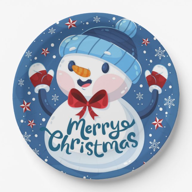 Weihnachtsscheibe Pappteller (Vorderseite)