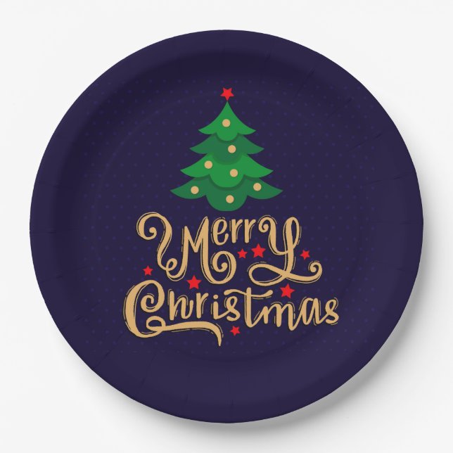 Weihnachtsscheibe Pappteller (Vorderseite)