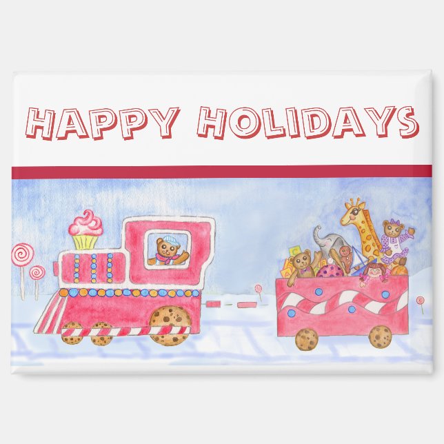 Weihnachtsschienzugmagnet Magnet (Vorderseite)
