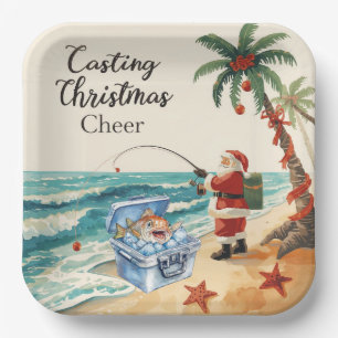 Weihnachtsschild für die Fischerei Pappteller