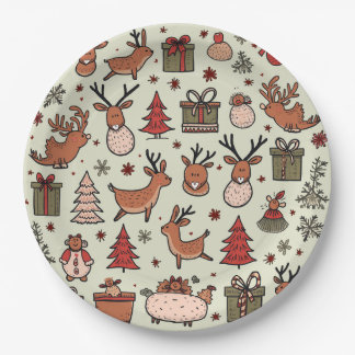 Weihnachtsschild Pappteller