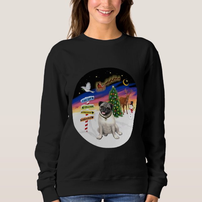 Weihnachtsschilder mit Mops Classic T - Shirt 805 (Vorderseite)