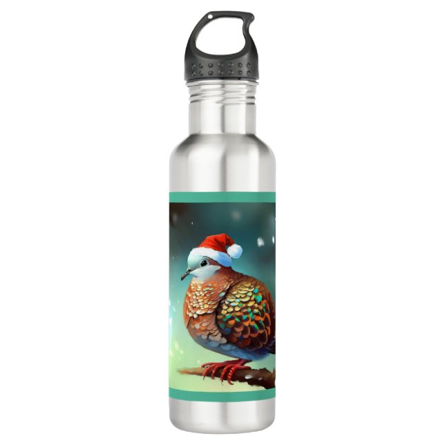 Weihnachtsschildkröte 3 edelstahlflasche (Vorderseite)