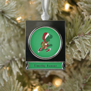 Weihnachtsschildkröte Banner-Ornament Silber