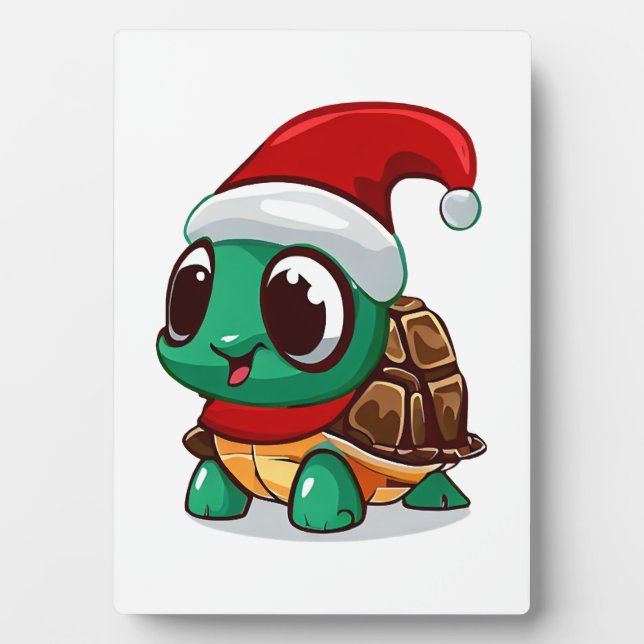 Weihnachtsschildkröte Fotoplatte (Vorderseite)