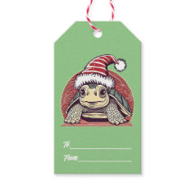 Weihnachtsschildkröte mit einer niedlichen Weihnac