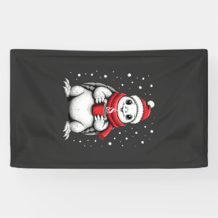 Weihnachtsschildkröte mit Santa-Hut Kaffee Liebhab Banner
