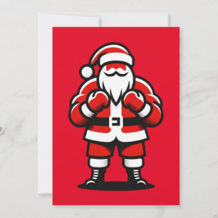 Weihnachtsschlacht - Lustiger Feiertags-Boxkampf Feiertagskarte