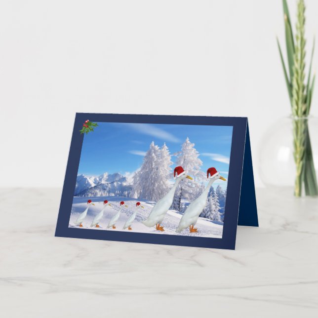 Weihnachtsschlange Feiertagskarte (Vorderseite)