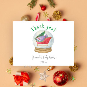 Weihnachtsschlitten - Danke Babyparty