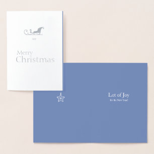 Weihnachtsschlittenschnee Vintag elegant TXT EDITA Folienkarte