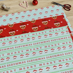 Weihnachtsschloth Trio Fröhliche Schlothnachten Sü Geschenkpapier Set