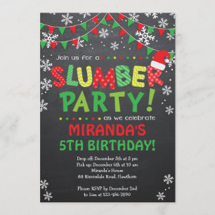 Weihnachtsschlummer Party Einladung