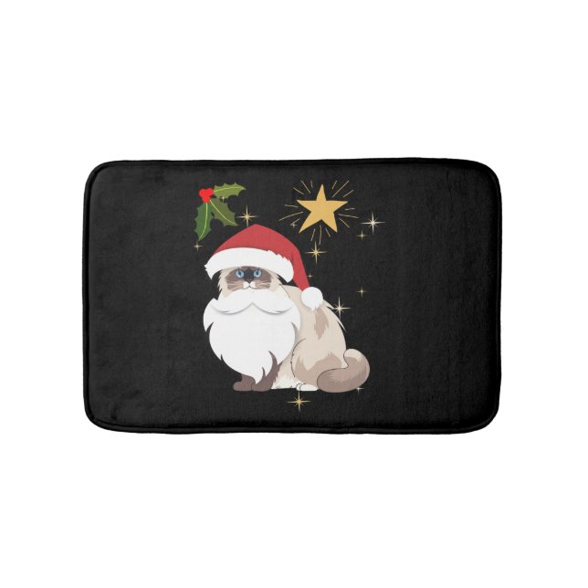 WeihnachtsschlüpfKatze Badematte (Vorderseite)
