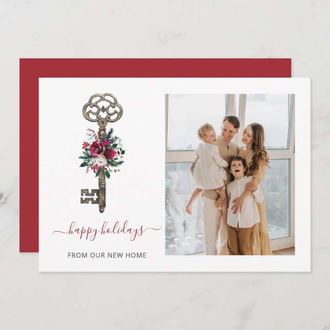 Weihnachtsschlüssel Wir haben Foto-Weihnachtskarte (Vorne/Hinten)