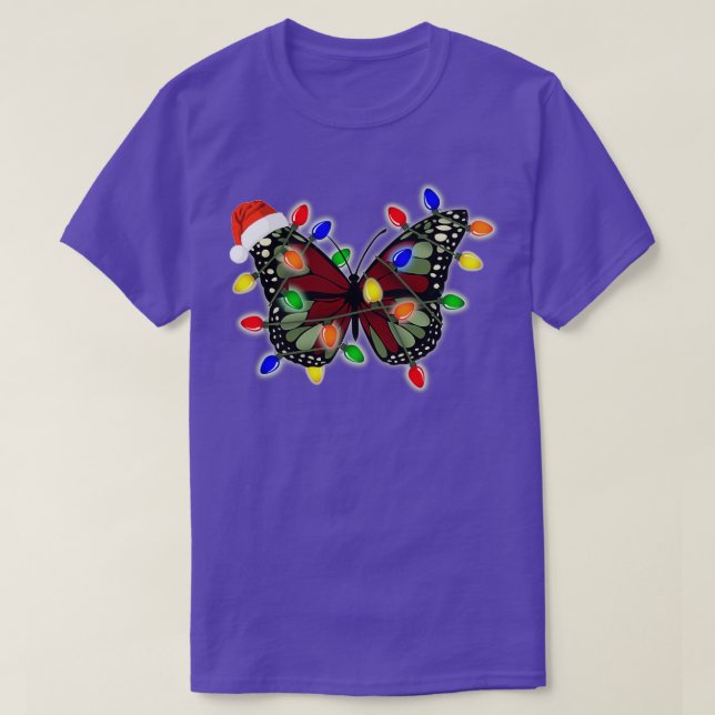 Weihnachtsschmetterling in leichtem Kordach T-Shirt (Design vorne)