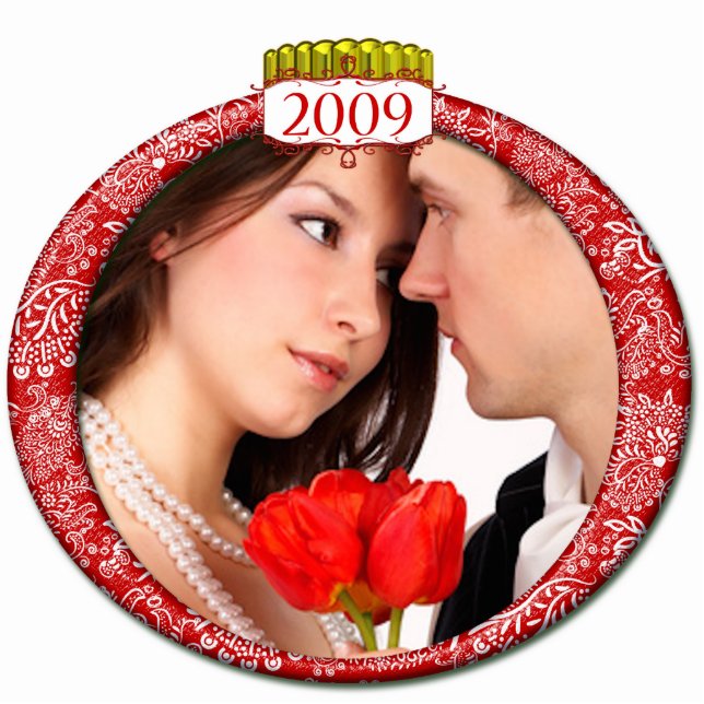 Weihnachtsschmuck 2009 im Foto Fotoskulptur Ornament (Vorne)